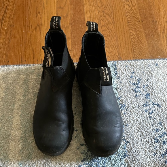 Blundstone Black Leather workboots with reinforced lug sole women’s size 8 - Picture 3 of 8